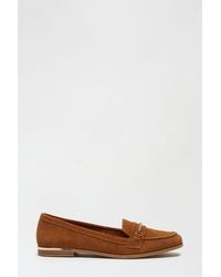 Dorothy Perkins - Leather Tan Libby Loafers - Lyst