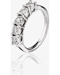 T.H.Baker - 9Ct 0.50Ct Diamond Five Stone Ring - Lyst