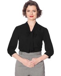 Banned Retro - Perfect Pussybow Blouse - Lyst