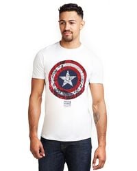 Marvel - Captain America Comic Shield Cotton T-Shirt - Lyst