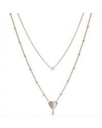 Fossil - Vintage Glitz Stainless Steel Necklace - Jf03648791 - Lyst