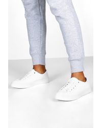 Boohoo - Basic Canvas Lace Up Pumps - Lyst