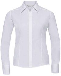 Russell Collection - Poplin Fitted Long-Sleeved Formal Shirt - Lyst
