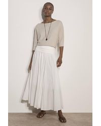 Apricot - Jersey Waistband Cotton Midaxi Skirt - Lyst