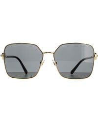 Versace - Square Gold Dark Grey Ve2227 Sunglasses - Lyst