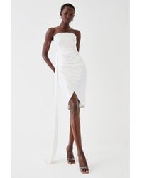 Coast - Statement Drape Detail Sequin Mini Dress - Lyst