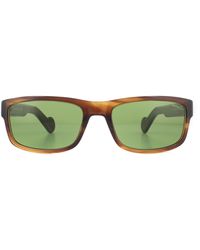 Moncler - Rectangle Striped Brown Green Sunglasses - Lyst