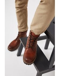 Burton - Brown Borg Lined Leather Boots - Lyst