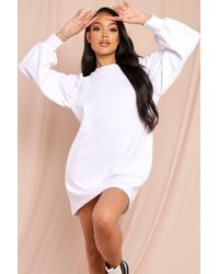 MissPap - Long Sleeve Extreme Puff Sleeve Sweater Dress - Lyst