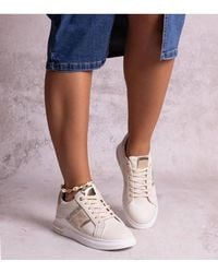 Love Lace - Sport Sneakers With Rhinestone Embellished Round Toe Lace Up - Lyst