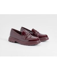 Boohoo - Patent Chunky Loafers - Lyst