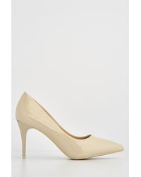 Miss Diva - Ingrid Pointed Toe Patent Pu Court Shoes Heels - Lyst