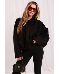 Love Lace - Autumn Suede Collared Bomber Jacket With Zip - Lyst