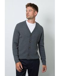 MAINE - Premium Pure Cotton Cable Knitted Cardigan - Lyst