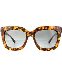 Michael Kors - Square Brown Tortoise Grey Gradient Polarized Sunglasses - Lyst