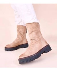 Love Lace - Gemre Arlea Ruched Front Flat Ankle Boots Everyday Comfort - Lyst