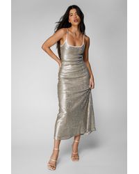 Nasty Gal - Strappy Sequin Maxi Dress - Lyst
