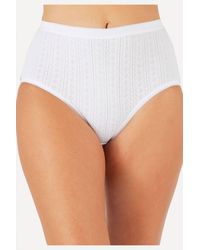 DAMART - Pack Of 3 Cotton Pointelle Maxi Briefs - Lyst