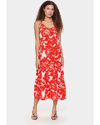 Saint Tropez - Eda Spaghetti Straps A-Line Midi Dress - Lyst