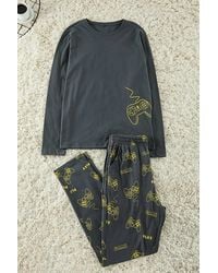 WOVCOR - 2 Piece Game Printed Regular Fit Knit Pyjama Set - Lyst