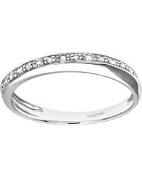 Jewelco London - 9Ct 2Pts Diamond Pave Edge Half Eternity Ring 3Mm - Lyst