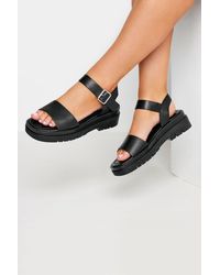 Yours - Two Part Chunky Sandals In Wide & Extra Wide Fit - Lyst