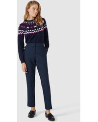 MAINE - Fair Isle Neck With Cashmere Jumper - Lyst