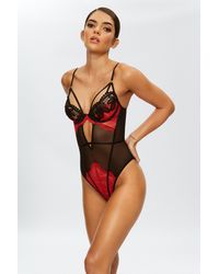 Ann Summers - Rouge Noir Crotchless Body - Lyst