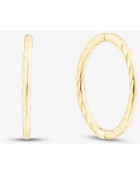 T.H.Baker - 9Ct 14Mm Twist Endless Hoop Earrings 1.51.3198 - Lyst