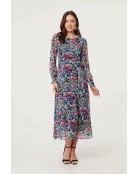 Izabel London - Ditsy Floral Layer Tie Waist Maxi Dress - Lyst
