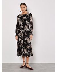 Apricot - Silhouette Floral Chiffon Midaxi Dress - Lyst