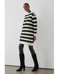 PRINCIPLES - Stripe Knit Midi Dress - Lyst