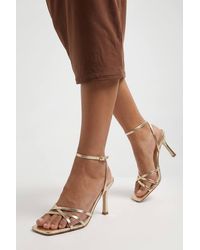 MissPap - Faux Leather Look Strappy High Stiletto Heel Sandals - Lyst