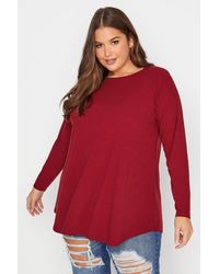 Yours - Long Sleeve Ribbed Top - Lyst