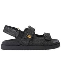 Kurt Geiger - 'Kgl Brixton Lock Sandal' Fabric Sandals - Lyst