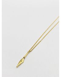 SVNX - Gold Drop Down Arrow Necklace - Lyst