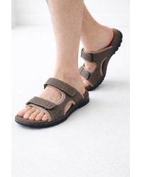 Absolute Footwear - Ultra Lightweight Touch & Close Twin Strap Slip On Mule Sandals - Lyst