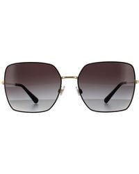 Dolce & Gabbana - Square Black Gold Black Grey Gradient Dg2242 Sunglasses - Lyst