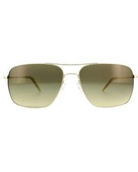 Oliver Peoples - Aviator Gold Chrome Olive Vfx Photochromic Sunglasses - Lyst
