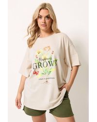 Yours - Flower Graphic T-Shirt - Lyst