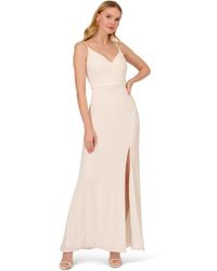Adrianna Papell - Jersey Draped Gown - Lyst