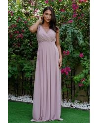 TFNC London - Kesha Pale Mauve Maxi Dress - Lyst