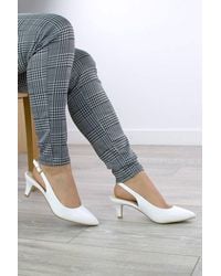 AJVANI - Mid Heel Pointed Toe Slingback 50S Court Shoes - Lyst