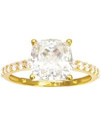 Raina Jewels - 22Ct Cubic Zirconia Cushion Cut Pave Engagement Ring 7Mm - Lyst