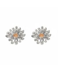 Harfi - Citrine November Birthstone Chrysanthemum Birthflower Stud Earrings - Lyst