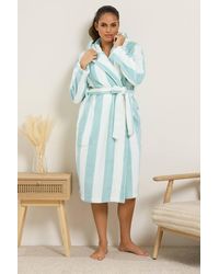 Yours - Striped Dressing Gown - Lyst