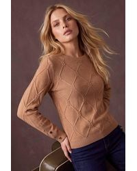 Roman - Petite Button Cuff Knit Jumper - Lyst