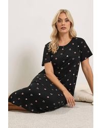 Yours - Heart Print Midaxi Nightdress - Lyst