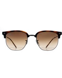 Ray-Ban - Square Havana Brown Gradient Rb4416 New Clubmaster - Lyst