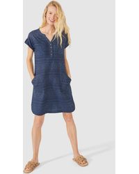 Mantaray - Criss Cross Jacquard Tunic Dress - Lyst